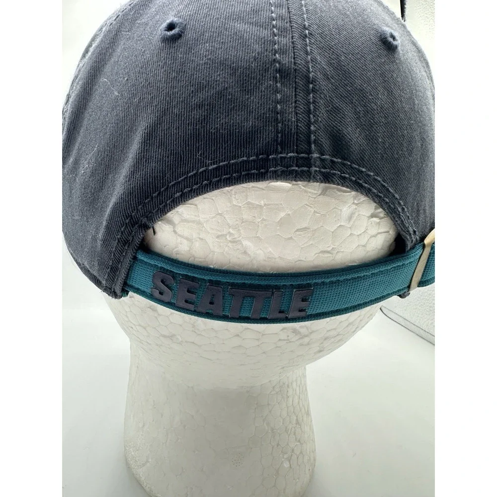 Seattle Mariners '47 Brand Hat Navy Teal Strapback Spellout OSFA MLB